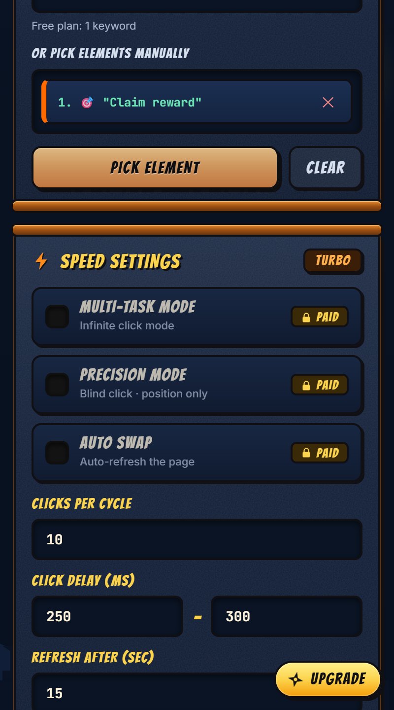 Picking a button as a target and the speed settings in RoboWorker